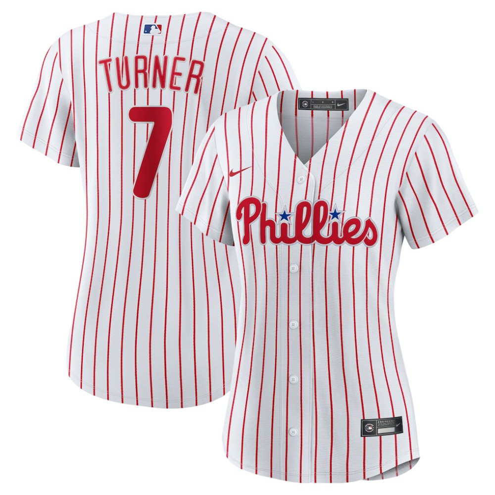 MLB Trea Turner Philadelphia Phillies Nike Women's Home Replica Player Jersey - White