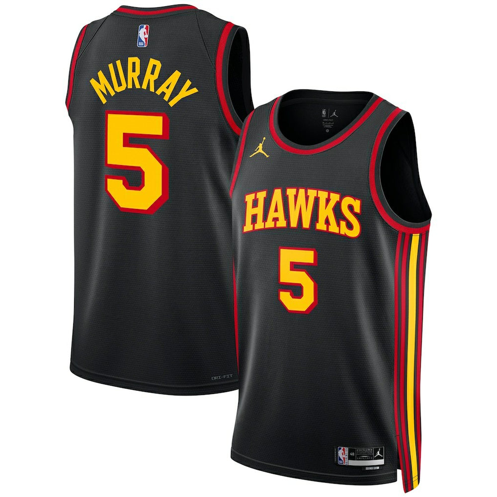 NBA Dejounte Murray Atlanta Hawks Jordan Brand Unisex Swingman Jersey - Statement Edition - Black for sale