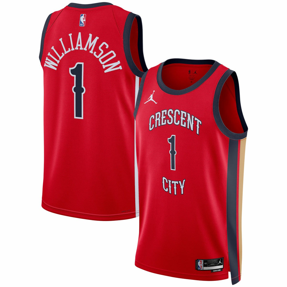 NBA Zion Williamson New Orleans Pelicans Jordan Brand Unisex Swingman Jersey - Statement Edition - Red for sale