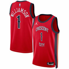 NBA Zion Williamson New Orleans Pelicans Jordan Brand Unisex Swingman Jersey - Statement Edition - Red for sale