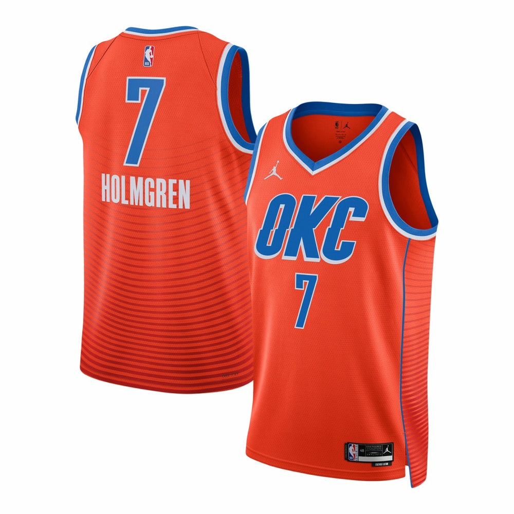 NBA Chet Holmgren Oklahoma City Thunder Jordan Brand Unisex Swingman Jersey - Statement Edition - Orange for sale