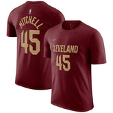 Donovan Mitchell Cleveland Cavaliers Icon 2022/23 Name & Number T-Shirt Burgundy