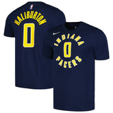 Tyrese Haliburton Indiana Pacers Icon 2022/23 Name & Number T-Shirt Navy