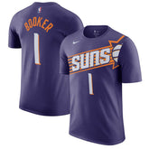 Devin Booker Phoenix Suns Icon 2022/23 Name & Number T-Shirt Purple
