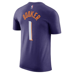 Devin Booker Phoenix Suns Icon 2022/23 Name & Number T-Shirt Purple