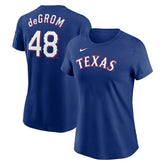 Jacob deGrom Texas Rangers Nike Women's 2023 Name & Number T-Shirt - Royal T-shirts