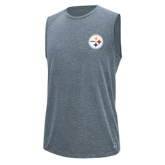Pittsburgh Steelers MSX by Michael Strahan Warm Up Sleeveless T-Shirt Gray