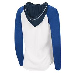 NHL St. Louis Blues G-III 4Her by Carl Banks Women's MVP Raglan Lightweight Hooded T-Shirt - White/Blue