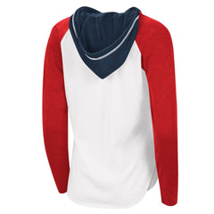 NHL Washington Capitals G-III 4Her by Carl Banks Women's MVP Raglan Lightweight Hooded T-Shirt - White/Heather Red