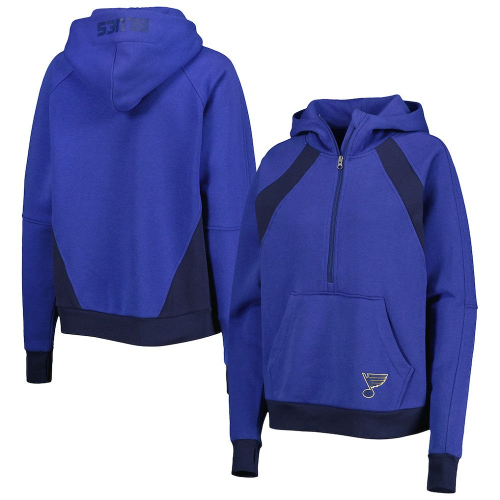 NHL St. Louis Blues Starter Women's Wishbone Half-Zip Hoodie - Blue