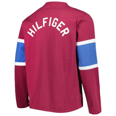 NHL Colorado Avalanche Tommy Hilfiger Walter Lace-Up Long Sleeve Top - Burgundy