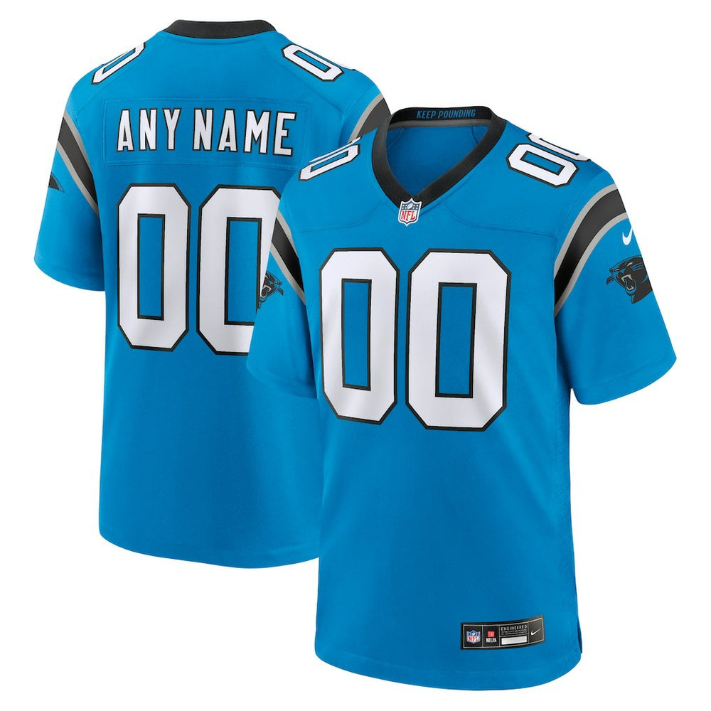 Carolina Panthers Alternate Custom Game Jersey Blue