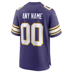 NFL Minnesota Vikings Classic Custom Game Jersey - Purple