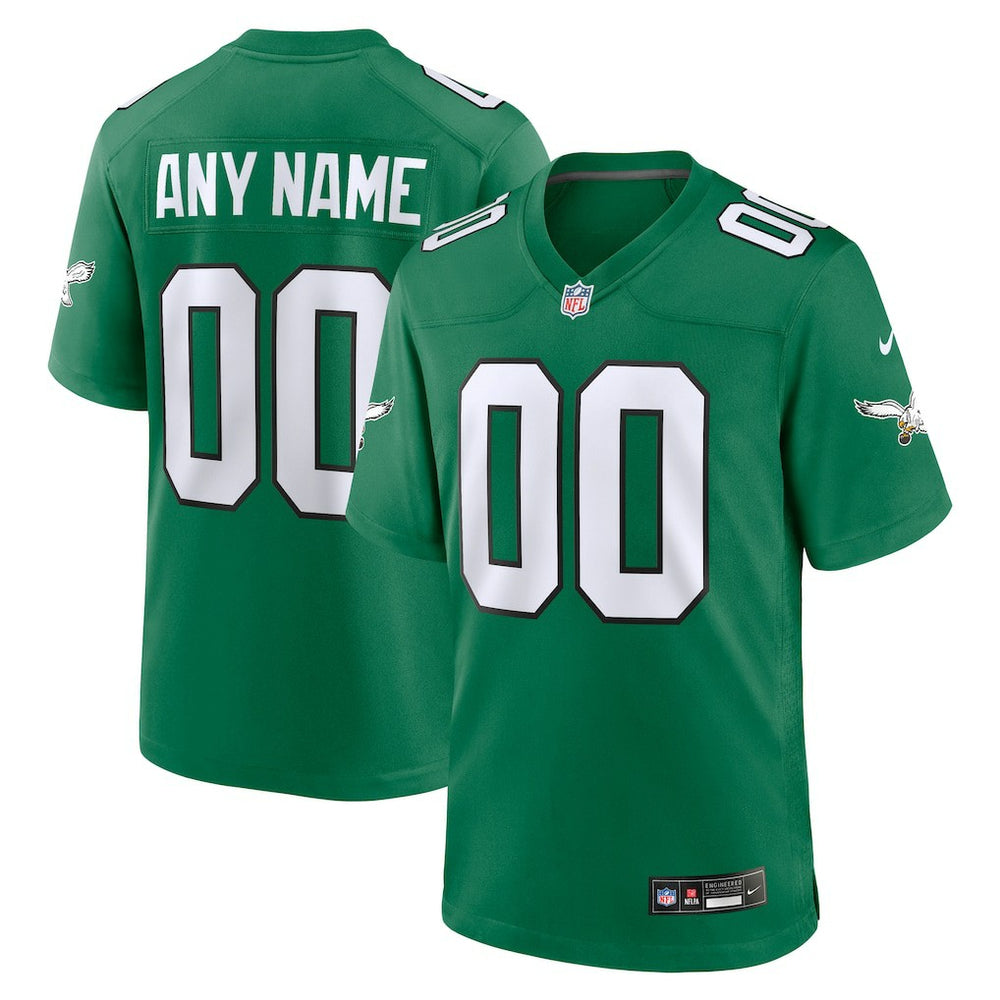 NFL Philadelphia Eagles Alternate Custom Game Jersey - Kelly Green