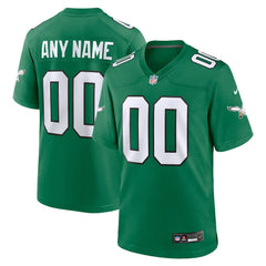 NFL Philadelphia Eagles Alternate Custom Game Jersey - Kelly Green
