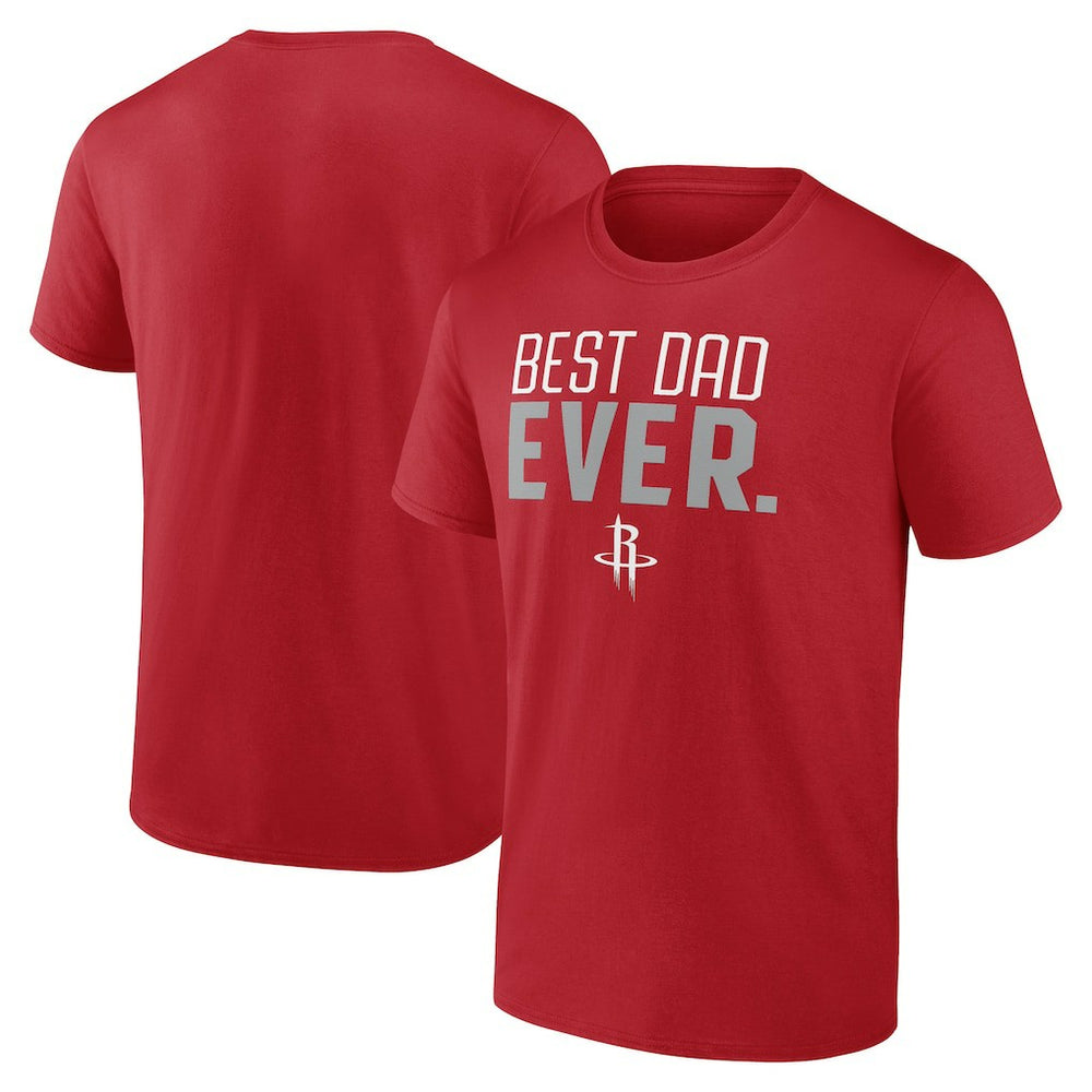 Houston Rockets Best Dad Ever Logo T-Shirt Red