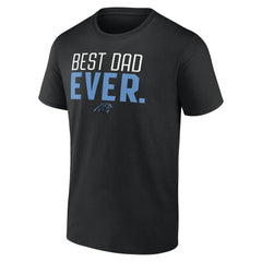 Carolina Panthers Best Dad Ever Team T-Shirt Black