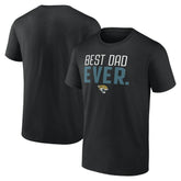 Jacksonville Jaguars Best Dad Ever Team T-Shirt Black