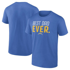 Los Angeles Chargers Best Dad Ever Team T-Shirt Powder Blue