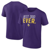 Minnesota Vikings Best Dad Ever Team T-Shirt Purple