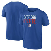 New York Giants Best Dad Ever Team T-Shirt Royal