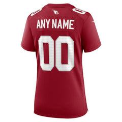 NFL Arizona Cardinals Women's Custom Game Jersey - Cardinal