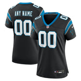 NFL Carolina Panthers Women's Custom Game Jersey - Black