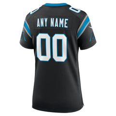 NFL Carolina Panthers Women's Custom Game Jersey - Black