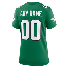 NFL Philadelphia Eagles Women's Alternate Custom Game Jersey - Kelly Green