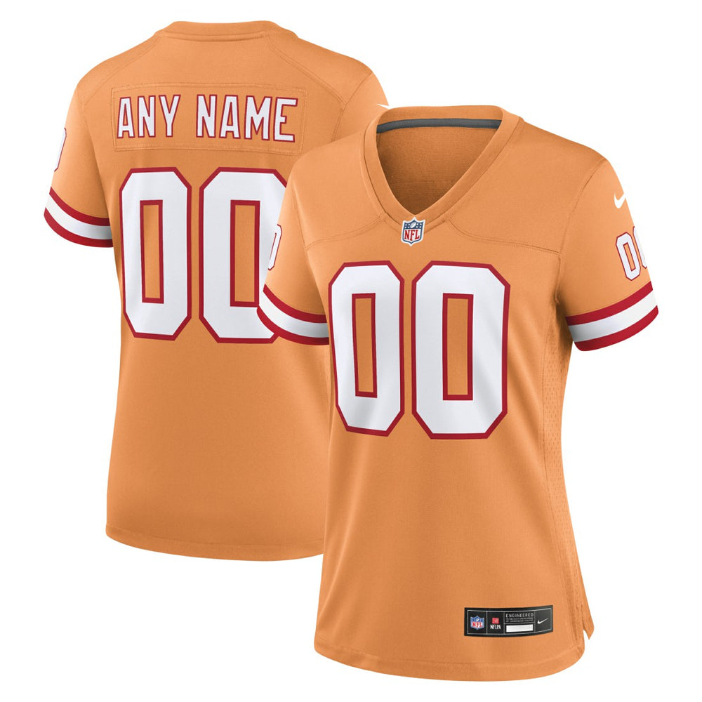 Tampa Bay Buccaneers Women's Custom Throwback Game Jersey Orange