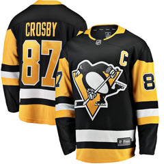 NHL Sidney Crosby Pittsburgh Penguins Fanatics Captain Patch Home Breakaway Jersey - Black