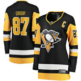 NHL Sidney Crosby Pittsburgh Penguins Fanatics Women's Captain Patch Home Breakaway Jersey - Black