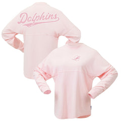 Miami Dolphins Women's Millennial Spirit Jersey T-Shirt Pink