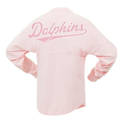 Miami Dolphins Women's Millennial Spirit Jersey T-Shirt Pink