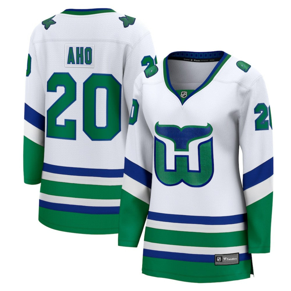 NHL Sebastian Aho Carolina Hurricanes Fanatics Women's Throwback Breakaway Jersey - White