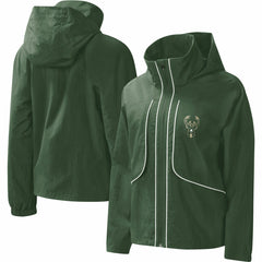 Milwaukee Bucks G-III 4Her by Carl Banks Women's Last Shot Full-Zip Hoodie Hunter Green