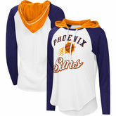 Phoenix Suns G-III 4Her by Carl Banks Women's MVP Raglan Hoodie Long Sleeve T-Shirt White