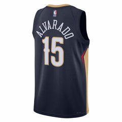 NBA Jose Alvarado New Orleans Pelicans Unisex Swingman Jersey - Icon Edition - Navy