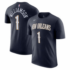 Zion Williamson New Orleans Pelicans Icon 2022/23 Name & Number T-Shirt Navy