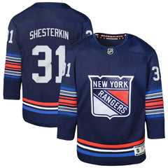 NHL Igor Shesterkin New York Rangers Youth Alternate Premier Player Jersey - Navy