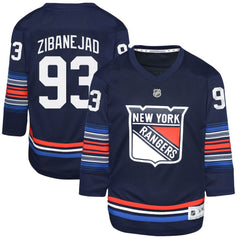 NHL Mika Zibanejad New York Rangers Youth Alternate Replica Player Jersey - Navy