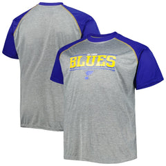 NHL St. Louis Blues Big & Tall Logo Raglan T-Shirt - Heather Gray
