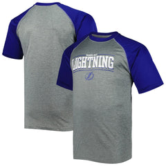 NHL Tampa Bay Lightning Big & Tall Logo Raglan T-Shirt - Heather Gray