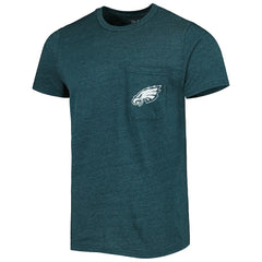 Philadelphia Eagles Majestic Threads Tri-Blend Pocket T-Shirt Midnight Green