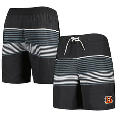 Cincinnati Bengals G-III Sports by Carl Banks Coastline Volley Swim Shorts Black