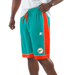 Miami Dolphins Starter Throwback Fan Favorite Shorts Aqua