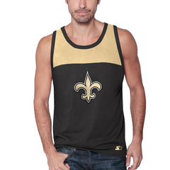 New Orleans Saints Starter Logo Touchdown Fashion Tank Top Black/Gold