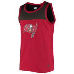 Tampa Bay Buccaneers Starter Logo Touchdown Fashion Tank Top Red/Pewter