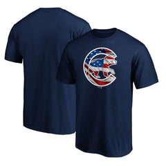 Chicago Cubs Team Banner Wave T-Shirt - Navy T-shirts
