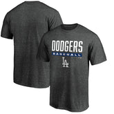 Los Angeles Dodgers Team Win Stripe T-Shirt - Charcoal T-shirts